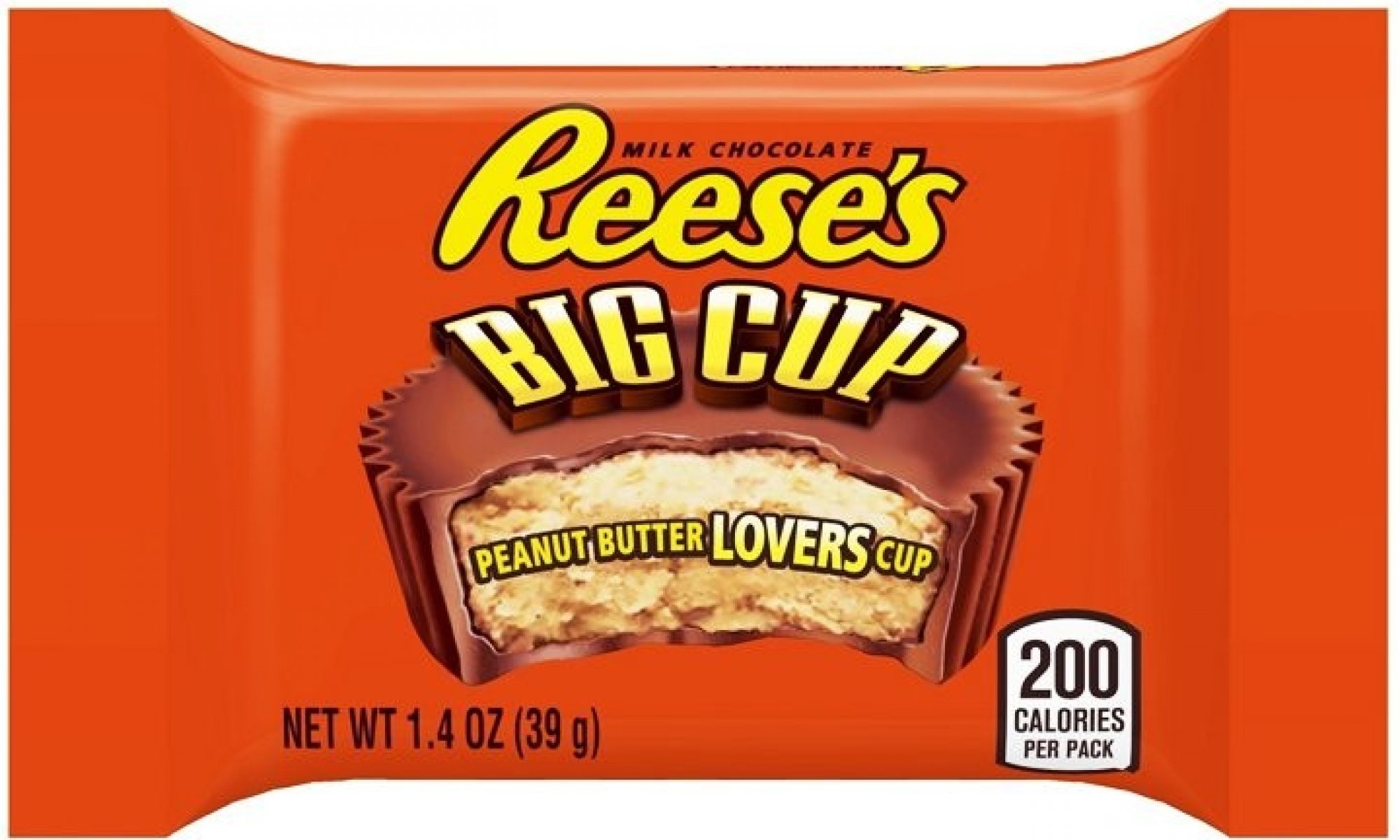 Reeses Big Cup 39 g Popis: Reeses košíčky z mléčné čokolády plněné arašídovým máslem - 1ks
Složení: mléčná čokoláda (cukr, kakaové máslo, čokoláda, odtučněné mléko, mléčný tuk, laktóza, sójový lecitin, PGPR,  ...